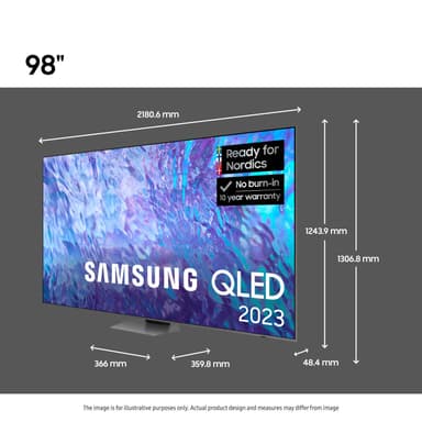 Samsung 98" Q80C 4K QLED älytelevisio (2023)