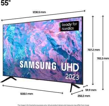 Samsung 55" CU7175 LED 4K älytelevisio (2023)