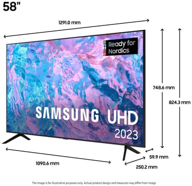 Samsung 58" CU7175 LED 4K älytelevisio (2023)
