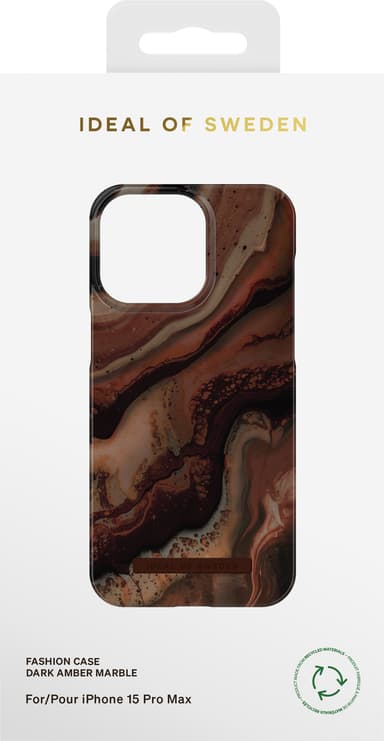 iDeal of Sweden Fashion iPhone 15PM suojakuori (Dark Amber Marble)