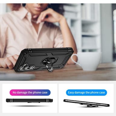 Samsung Galaxy A54 5G: lle iskunkestävä tukijalustan puhelinkotelo autoasennettava metallilevy