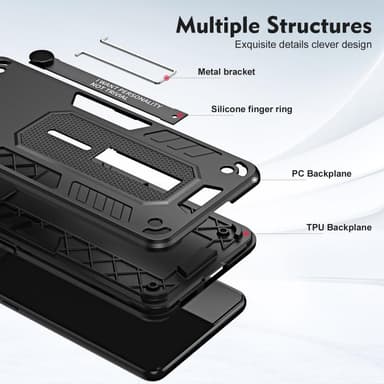 Samsung Galaxy A54 5G Kickstand Hybridikotelo Kaksikerroksiselle Suojauslaitteelle