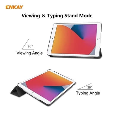 Enkay TriFold Suojakotelo iPad 10.2 2021 / 2020 / 2019 Musta