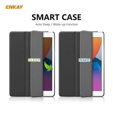 Enkay TriFold Suojakotelo iPad 10.2 2021 / 2020 / 2019 Musta