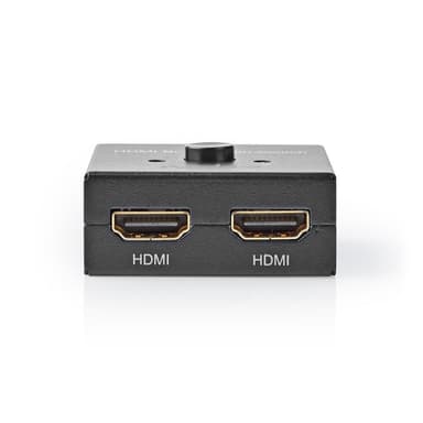 Nedis HDMI ™ Kytkin | 3-Porttinen port(s) | 1x HDMI™ tulo / 2x HDMI™ tuloliitäntä | 1x HDMI™ lähtö / 2x HDMI™ lähtö | 4K@60Hz | 6 Gbps | Metalli | Antrasiitti