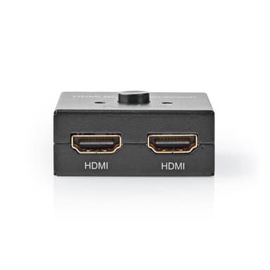 Nedis HDMI ™ Kytkin | 3-Porttinen port(s) | 1x HDMI™ tulo / 2x HDMI™ tuloliitäntä | 1x HDMI™ lähtö / 2x HDMI™ lähtö | 4K@60Hz | 6 Gbps | Metalli | Antrasiitti