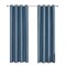 Vändbara linne mörkläggningsgardiner 2-pack Sininen 100 x 200 cm