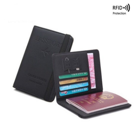 RFID-passplånbok Musta