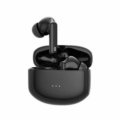Trådlösa hörsnäckor Bluetooth 5.3 touchkontroll IPX4 ENC brusreducering Musta