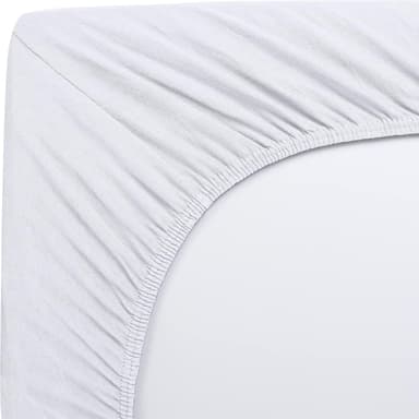Djup ficka lakan premium bomull Valkoinen 100x200 cm+25 cm