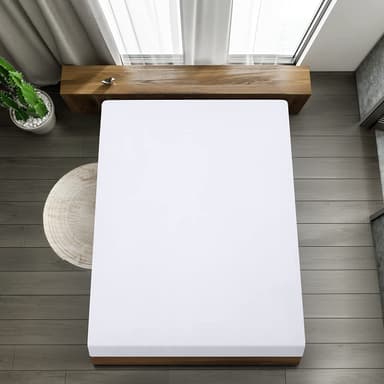 Djup ficka lakan premium bomull Valkoinen 100x200 cm+25 cm