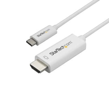 StarTech.com 2 m USB-C till HDMI-kabel - 4K vid 60Hz - Vit, 2 m, USB Type-C, HDM