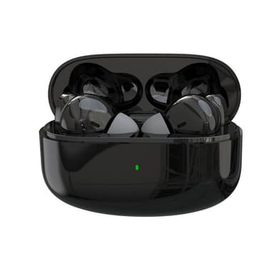 Trådlösa hörsnäckor Bluetooth 5.3 pekkontroll IPX4 Musta