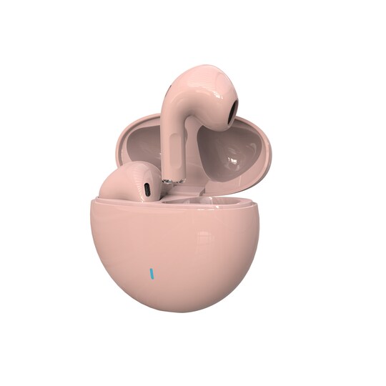 Trådlösa hörsnäckor Bluetooth 5.3 pekkontroll IPX4 Vaaleanpunainen