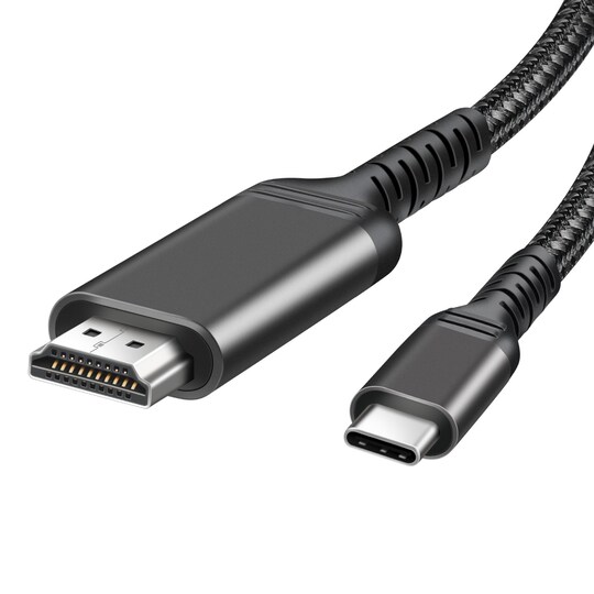 Typ-C till HDMI-kabel stöder 4K 60Hz Musta 2 m