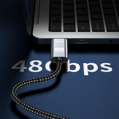 HDMI-kaapeli 8K 60 Hz 4K 120 Hz kullatulla liittimellä 5 m