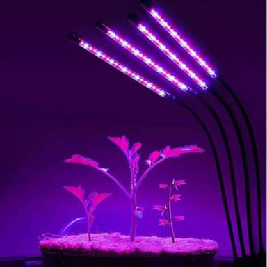 INF Kasvivalo / kasvien valaistus, 4 LED -loistelamppua 2-pack