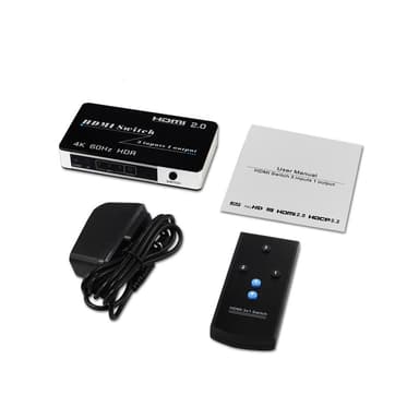 HDMI-kytkin 3 in 1 Out 4K / 2K   60Hz Musta