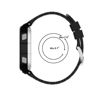 Kellon hihna silikonia Musta Garmin 920XT