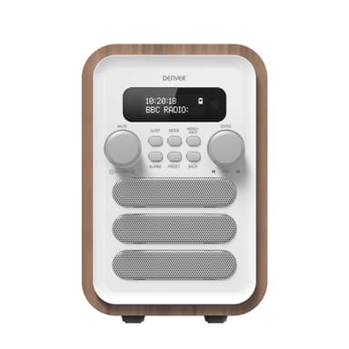 Denver FM/DAB+ Radio Bluetooth Puu/Valkoinen