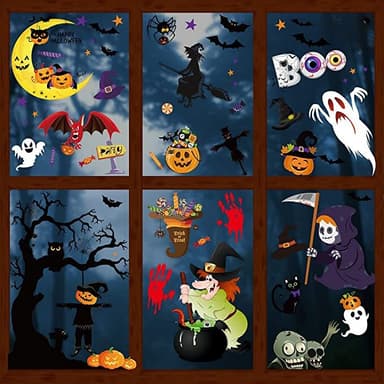 INF Halloween-aiheisia ikkunatarroja 40 kpl Monivärinen