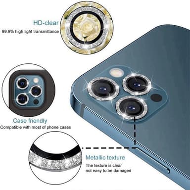 INF Kameran suojus 3 kpl Musta iPhone 13 Pro/13 Pro Max