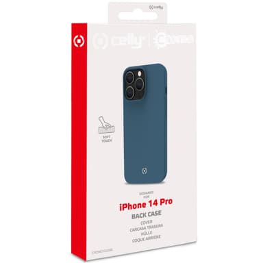 Celly Cromo Soft kumikotelo iPhone 14 Pro Blue