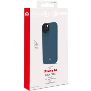 Celly Cromo Soft kumikotelo iPhone 14 Blue