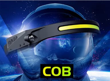 Ladattava COB LED ajovalaisin Musta