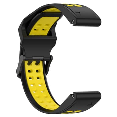 Kellon hihna silikonia Keltainen 22 mm Garmin Fenix 7/7 Solar/6 GPS/6 Sapphire GPS/Forerunner 955/COROS VERTIX