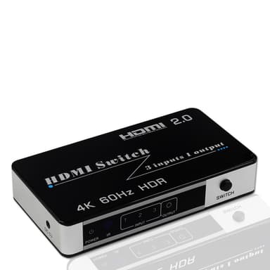 HDMI-kytkin 3 in 1 Out 4K / 2K   60Hz Musta
