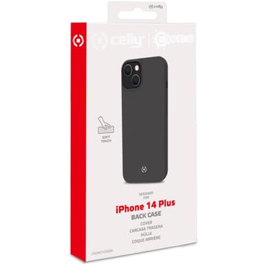 Celly Cromo Soft kumikotelo iPhone 14 Plus Black