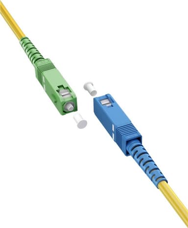 Goobay Valokuitukaapeli (FTTH), yksimuotoinen (OS2) keltainen, keltainen (simplex), 0,5 m