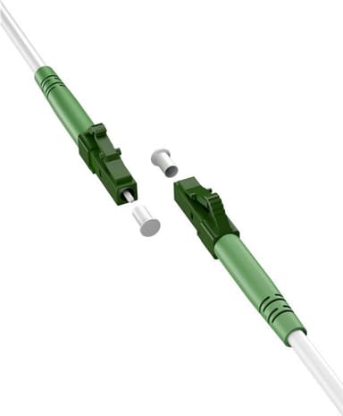 Valokuitukaapeli (FTTH), Singlemode (OS2) Valkoinen, valkoinen (Simplex), 2 m