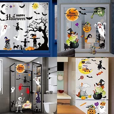 INF Halloween-aiheisia ikkunatarroja 40 kpl Monivärinen