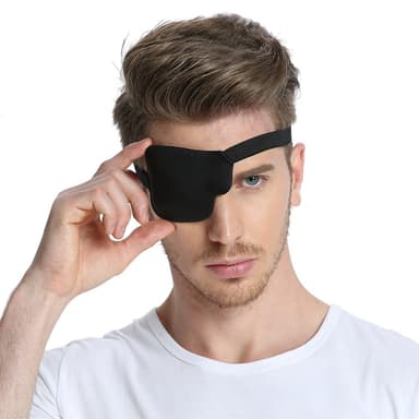 3D-silmämaski oikealle silmälle säädettävällä soljella Musta