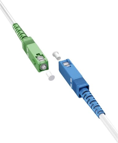 Goobay Valokuitukaapeli (FTTH), Singlemode (OS2) Valkoinen, valkoinen (Simplex), 25 m