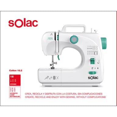 SOLAC Ompelukone Puuvilla 16.2 Valkoinen