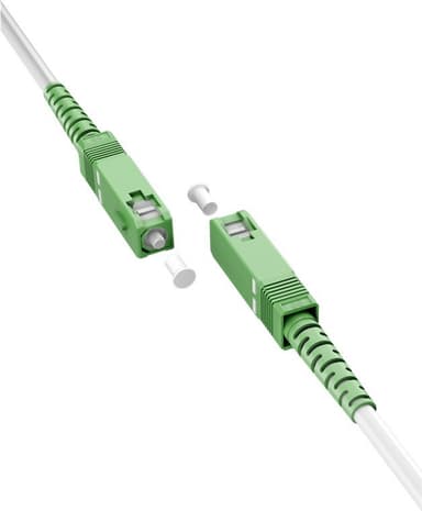 Goobay Valokuitukaapeli (FTTH), Singlemode (OS2) Valkoinen, valkoinen (Simplex), 1 m