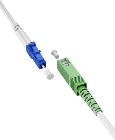 Goobay Valokuitukaapeli (FTTH), Singlemode (OS2) Valkoinen, valkoinen (Simplex), 10 m