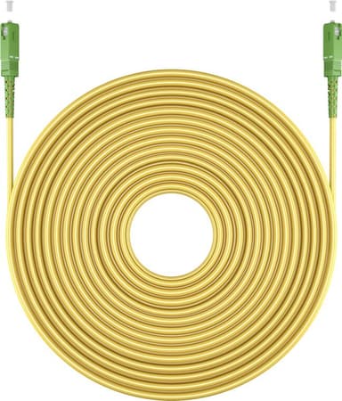 Goobay Valokuitukaapeli (FTTH), yksimuotoinen (OS2) keltainen, keltainen (simplex), 30 m