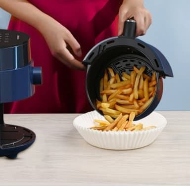 Air Fryer kertakäyttöpaperi rasvakeittimiin 16 cm 100 kpl valkoinen