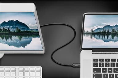 USB-C™-DisplayPort-sovitinkaapeli 4k 60 Hz, 1,20 m, musta