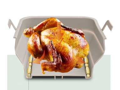 Taitettava neliön muotoinen Air Fryer silikonimuotti 19,5x12,7x7 cm Harmaa