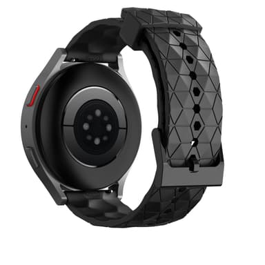 Kellon ranneke, jossa on kuvioitu kuvio Musta 22 mm Samsung Galaxy Watch 3 45mm/Gear S3/S3 Classic/S3 Frontier, Huawei Watch GT Runner, Huami Amazfit GTR 3, Honor Watch GS 3, Garmin Venu 2