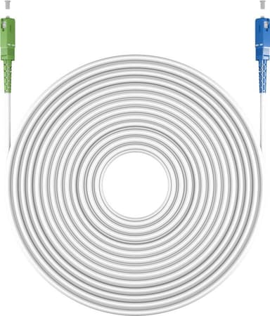 Goobay Valokuitukaapeli (FTTH), Singlemode (OS2) Valkoinen, valkoinen (Simplex), 3 m