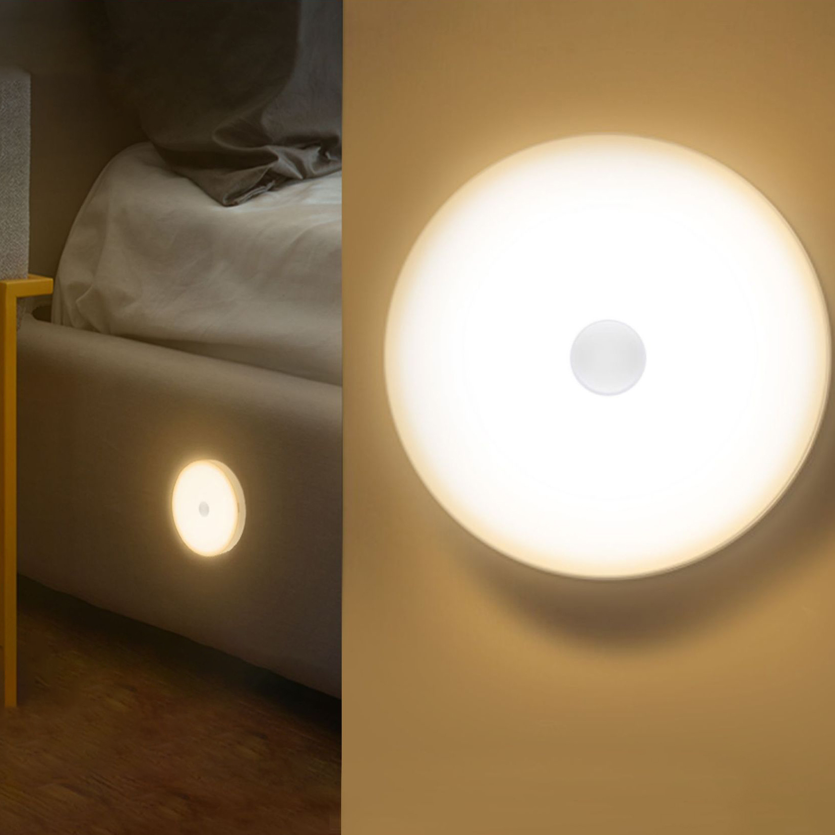 LED-valaistus liiketunnistimella / yövalo 6000K/3000K Valkoinen