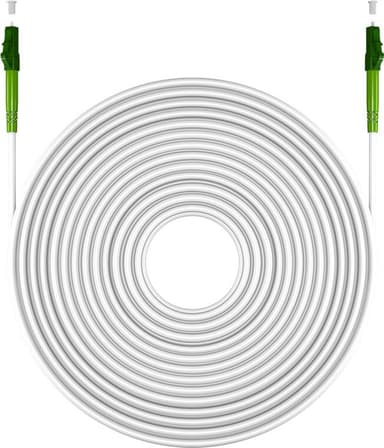 Valokuitukaapeli (FTTH), Singlemode (OS2) Valkoinen, valkoinen (Simplex), 2 m