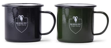 Morberg Orrefors Hunting Emaljerad Metallmugg, Grön