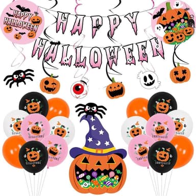 INF Halloween -koristeet ilmapallot, seppeleet 19 osaa